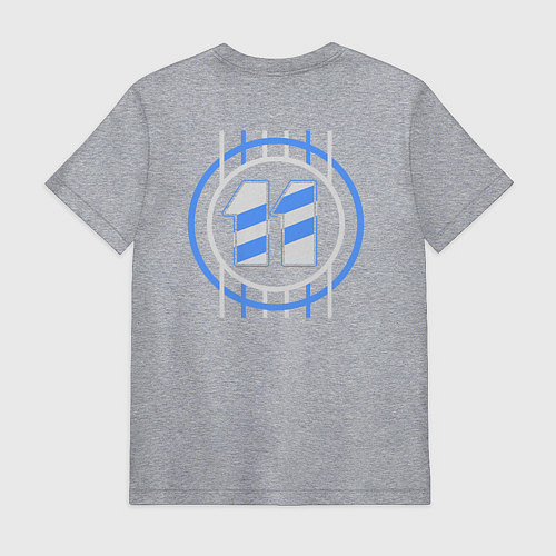 Мужская футболка Футбол игрок номер 11 / Меланж – фото 2