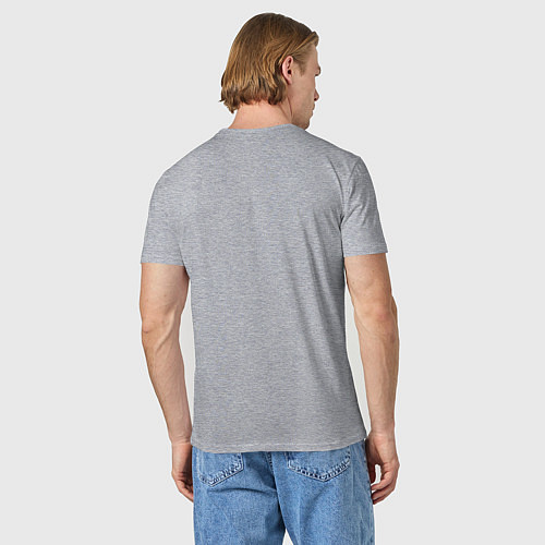 Мужская футболка Пришелец в цилиндре / Меланж – фото 4