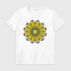 Мужская футболка Мандала оливковых оттенков