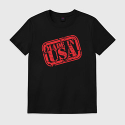 Футболка хлопковая мужская Made in USA, цвет: черный