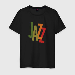 Футболка хлопковая мужская Jazz retro in color, цвет: черный