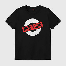 Футболка хлопковая мужская New York vibe, цвет: черный