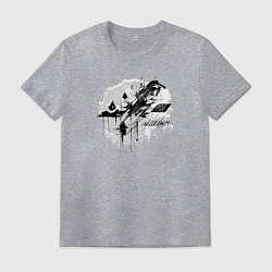 Футболка хлопковая мужская Велоглюк, цвет: меланж