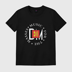 Футболка хлопковая мужская Depeche Mode - Music for the masses logos, цвет: черный