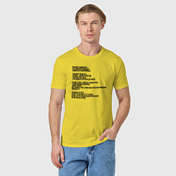 Футболка хлопковая мужская Анекдот 18, цвет: желтый — фото 2
