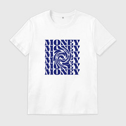 Футболка хлопковая мужская Воронка денег, цвет: белый