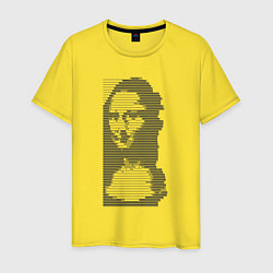 Футболка хлопковая мужская Mona Lisa text, цвет: желтый