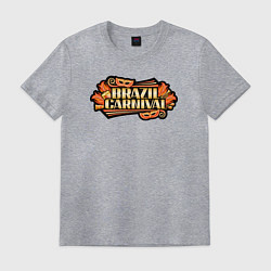 Футболка хлопковая мужская Карнавал в Бразилии, цвет: меланж