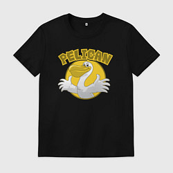 Футболка хлопковая мужская Pelican, цвет: черный