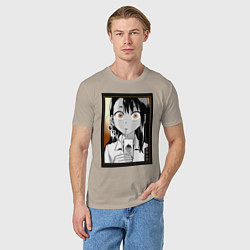 Футболка хлопковая мужская Не издевайся Нагаторо Хаясэ, цвет: миндальный — фото 2