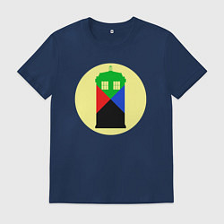 Футболка хлопковая мужская Tardis color, цвет: тёмно-синий