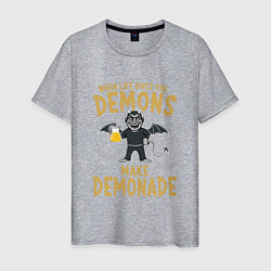 Футболка хлопковая мужская Make demonade, цвет: меланж
