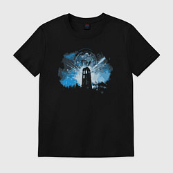 Футболка хлопковая мужская Tardis light, цвет: черный