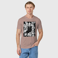 Футболка хлопковая мужская Охотник х Охотник Хролло Люцильфер, цвет: пыльно-розовый — фото 2