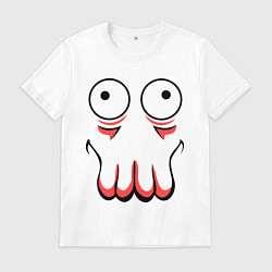 Футболка хлопковая мужская John Zoidberg Face, цвет: белый