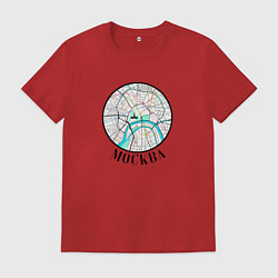 Футболка хлопковая мужская Центр Москвы, цвет: красный