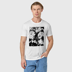 Футболка хлопковая мужская Магическая битва Юдзи Итадори Мэгуми Фусигуро, цвет: белый — фото 2