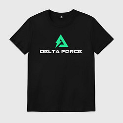 Футболка хлопковая мужская Delta force hawk ops logo, цвет: черный