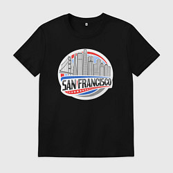 Футболка хлопковая мужская Сан-Франциско, цвет: черный