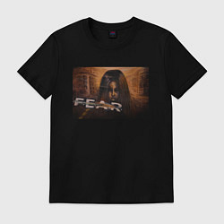 Футболка хлопковая мужская Альма Вейд Fear 1, цвет: черный