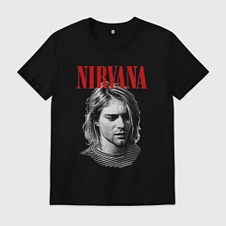 Футболка хлопковая мужская Nirvana kurt donald cobain, цвет: черный