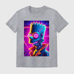 Мужская футболка Биоробот Барт - неоновое свечение