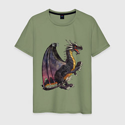Футболка хлопковая мужская HOMM3 Black Dragon, цвет: авокадо