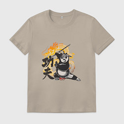 Мужская футболка Кунгфу панда По воин дракона