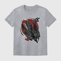 Футболка хлопковая мужская Suzuki hayabusa, цвет: меланж