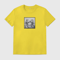 Футболка хлопковая мужская Боевые лягушки, цвет: желтый