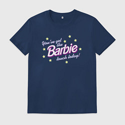 Футболка хлопковая мужская Сегодня ты похож на Барби, цвет: тёмно-синий