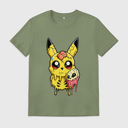 Мужская футболка Пикачу желтый монстр