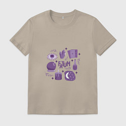 Футболка хлопковая мужская Магия, цвет: миндальный