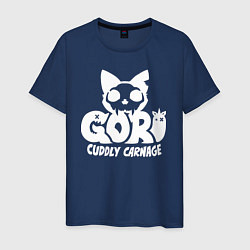 Футболка хлопковая мужская Goro cuddly carnage logo, цвет: тёмно-синий
