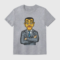 Футболка хлопковая мужская Человек кукла, цвет: меланж