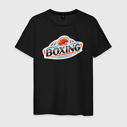 Футболка хлопковая мужская Boxing team, цвет: черный