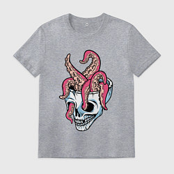 Мужская футболка Осьминог и череп
