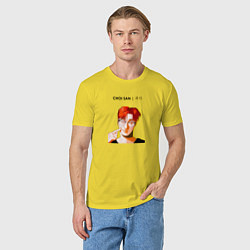 Футболка хлопковая мужская Choi San Ateez, цвет: желтый — фото 2