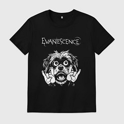 Футболка хлопковая мужская Evanescence rock dog, цвет: черный