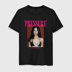 Футболка хлопковая мужская Pressure Megan Fox, цвет: черный