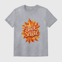 Футболка хлопковая мужская Собираемся снова в школу, цвет: меланж