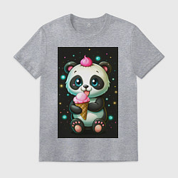 Мужская футболка Панда с мороженым