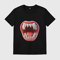 Мужская футболка Открытый рот с зубами
