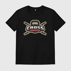 Футболка хлопковая мужская Cross fitness, цвет: черный