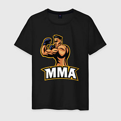 Футболка хлопковая мужская Fighter MMA, цвет: черный