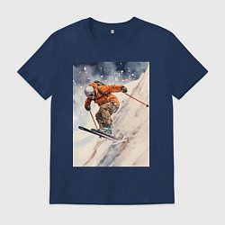 Мужская футболка Горные лыжи спортсмен