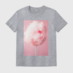 Футболка хлопковая мужская Череп сахарная вата, цвет: меланж