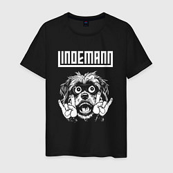 Футболка хлопковая мужская Lindemann rock dog, цвет: черный