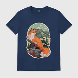 Мужская футболка Лиса и горы