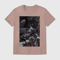 Мужская футболка Волки коллаж